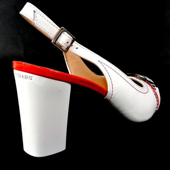 LUIGI TRAINI 🇮🇹 WOMEN'S WHITE SOFT LEATHER COMFORT SUMMER SANDALS - Picture 10 of 11